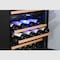 Edgestar 24 Inch Wide 46 Bottle BuiltIn Dual Zone Wine Cooler with Reversible Door and LED Lighting CWR462DZ - alternate 2